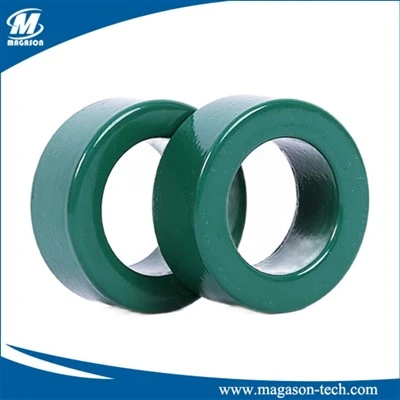 Núcleo toroidal recubierto de verde Mn-Zn
